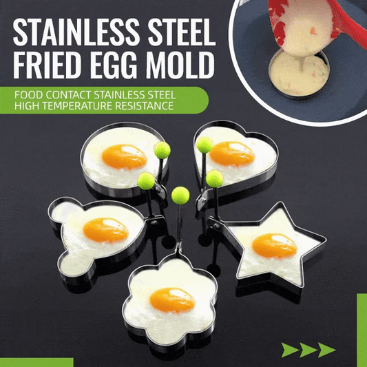 4 Pcs Stainless Steel Fried Egg Moulds