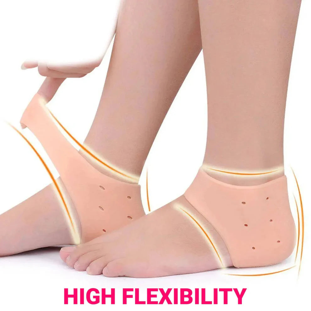 1 Pair (2PCS) Silicone Anti Crack Heel Protector