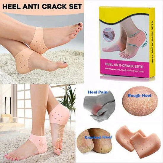 1 Pair (2PCS) Silicone Anti Crack Heel Protector