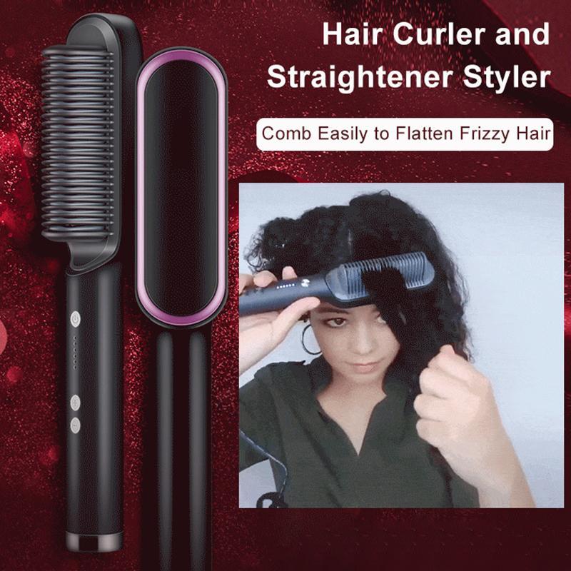 2-in-1 Professional Hair Straightener Comb - (FREE DELIVERY)