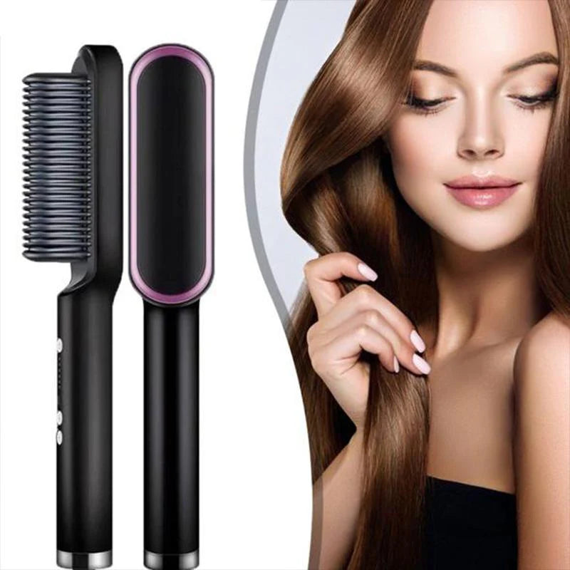 2-in-1 Professional Hair Straightener Comb - (FREE DELIVERY)