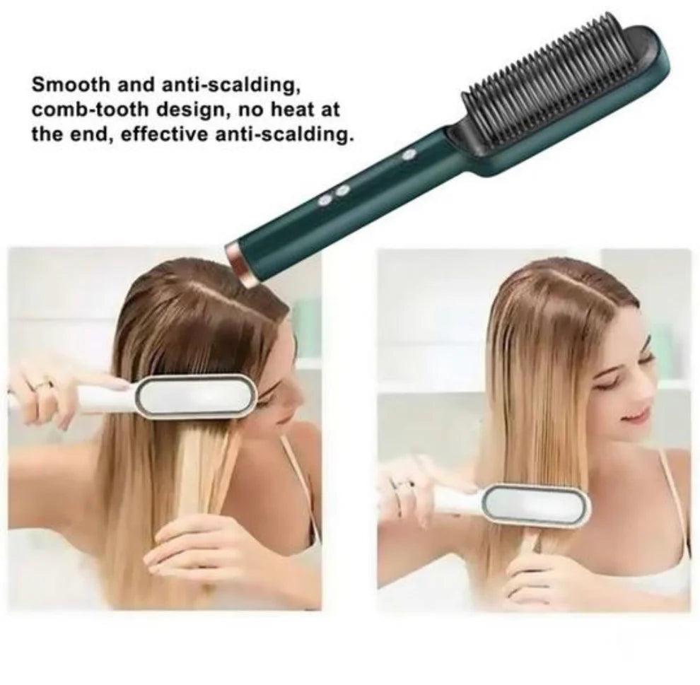 2-in-1 Professional Hair Straightener Comb - (FREE DELIVERY)